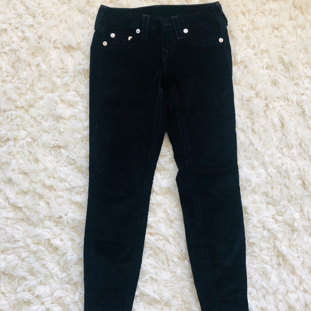 Velvet black jeans/pants